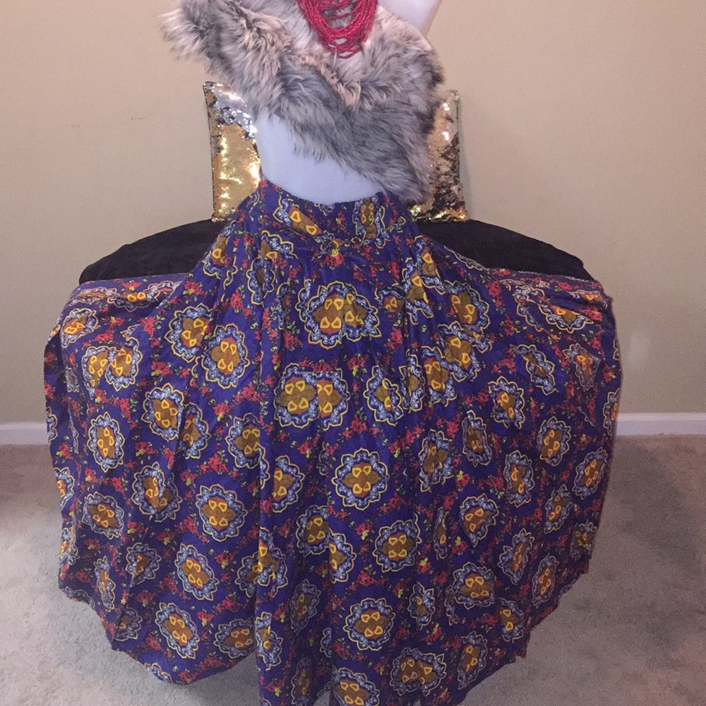Authentic African Print Skirt w/ Headwrap